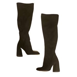 Jessica Simpson Brixten Faux Suede Over-the-Knee Block Heel Boots Size 6M
